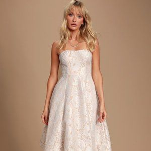 NWT Lulus Give it a Twirl Midi Dress